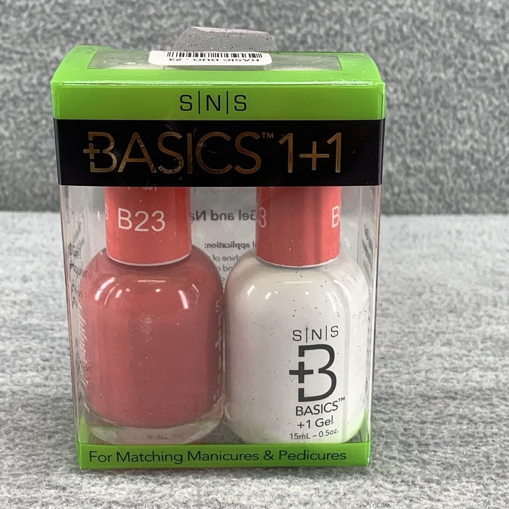 SNS Basics 1+1 Matching Gel and Nail Lacquer .5 oz Set B23